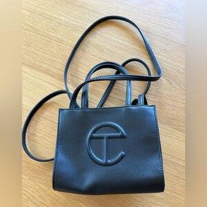 Telfar Black Mini Shopping Bag